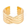 PVD Vacuum Plating 304 Stainless Steel Open Cuff Rings RJEW-G316-07G-2