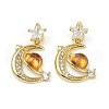Brass Micro Pave Cubic Zirconia Pendants KK-R226-07G-2