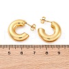 C-Shaped 304 Stainless Steel Stud Earrings EJEW-A125-15G-5