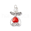 Acrylic & Plastic Imitation Pearl & Alloy Pendants PALLOY-JF03438-3