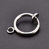 Brass Clip-on Hoop Earring Findings X-KK-P102-01P-3