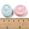 UV Plating Iridescent Acrylic Beads X-OACR-G039-19-3