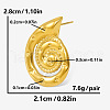 Stylish 304 Stainless Steel Conch Stud Earrings RY3082-2-4