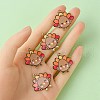 10Pcs 5 Style Cute Printed Alloy Pendants ENAM-YW0003-46A-4