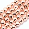Electroplate Non-magnetic Synthetic Hematite Beads Strands G-L485-03A-LRG-1