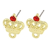 Rack Plating Alloy Stud Earring Finding FIND-C053-03G-02-1