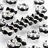 Brass Grade A Rhinestone Spacer Beads RSB030NF-04-1