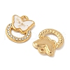 304 Stainless Steel Enamel Pendants STAS-U057-28G-2