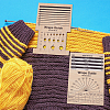 BENECREAT 1 Set Rectangle Wooden Wooden Knitting Needle Gauge & Yarn Wrap Guide Board DIY-BC0006-96-5