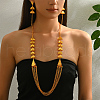 Elegant Middle Eastern Style Iron Earrings & Necklaces Set for Events AQ1080-3