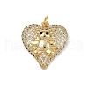 Brass Micro Pave Cubic Zirconia Pendants KK-S528-13G-1