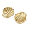 Shell Shape Brass Beads KK-A257-02G-2