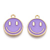 Light Gold Tone Alloy Enamel Pendants ENAM-N056-197G-2