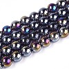 Electroplate Transparent Glass Beads Strands GLAA-T032-T10mm-AB03-1