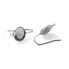 Tarnish Resistant 304 Stainless Steel Earring Hooks STAS-F271-01B-P-3