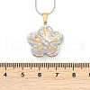 304 Stainless Steel Two Tone Pendant Necklaces for Women NJEW-S445-01D-GP-4