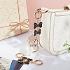 Unicraftale 2Pcs Alloy Enamel Bowknot Link Purse Strap Extenders FIND-UN0003-18B-2