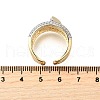 Brass Micro Pave Cubic Zirconia Cuff Rings RJEW-V007-05GP-5