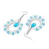 Handmade Glass Seed Beads Teardrop Dangle Earrings EJEW-MZ00296-02-4