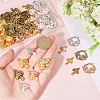 CHGCRAFT 72pcs 12 Styles Alloy Pendants DIY-CA0006-55-3