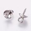 201 Stainless Steel Peg Bails Pendants for Half-driled Beads STAS-K148-12A-2