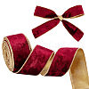 Single Face Velvet Wired Ribbon OCOR-WH0078-222B-04-1