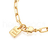 Brass Paperclip Chain Bracelets for Women BJEW-N032-07C-G-3