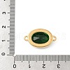 304 Stainless Steel Cubic Zirconia Oval Connector Charms STAS-P380-78G-03-3