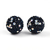 Polymer Clay Pave Rhinestone Beads RB-T018-01G-1