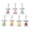 Heart Angel Acrylic & ABS Plastic Imitation Pearl Round Bead Pendant Decorations HJEW-JM03235-2