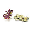 12Pcs 6 Colors Cat Baking Painted Alloy Rhinestone Brooches for Backpack Clothes JEWB-A033-11G-3