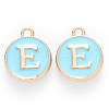 Golden Plated Alloy Enamel Charms ENAM-S118-04E-1