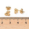 304 Stainless Steel Cherry Stud Earrings EJEW-D324-01G-4