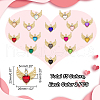 AHADERMAKER 30Pcs 15 Colors Alloy Rhinestone Pendants FIND-GA0003-29-2