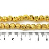 Electroplated Natural Lava Rock Beads Strands G-I360-N01-01-4