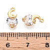 Brass Micro Pave Cubic Zirconia Charms KK-N263-73A-G-3