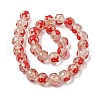 Luminous Handmade Gold Sand Glass Beads LAMP-U004-01-3