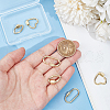 Unicraftale 6Pcs 3 Styles Brass Screw Carabiner Lock Charms KK-UN0002-01-5