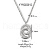 Stainless Steel Textured Pendant Necklaces for Women DY3365-7-1