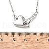 Heart 304 Stainless Steel Pendant Necklaces for Women NJEW-D288-01P-4