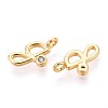 Brass Micro Pave Cubic Zirconia Charms KK-N263-97G-G-2