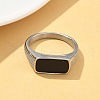316L Stainless Steel Natural Gemstone Finger Rings for Women RJEW-U054-02C-02P-2