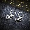 Perfect Design Heart Brass Cubic Zirconia Dangle Earrings EJEW-BB06458-3