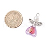 Heart Acrylic Pendants PALLOY-JF03725-03-2