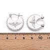 Brass Clip-on Earring for Women KK-T074-59P-3