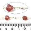 Handmade Natural Strawberry Quartz Nuggest Beaded Chains CHC-F020-04G-09-2