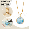 Unicraftale 10Pcs Stainless Steel Open Back Bezel Pendant Cabochon Settings STAS-UN0061-36A-5