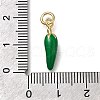 Brass Enamel Pendants KK-S515-023B-G-3