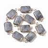 Edge Golden Plated Natural Labradorite Links connectors G-S359-034F-1