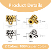 DICOSMETIC 200Pcs 2 Colors Tibetan Style Alloy Tube Bails FIND-DC0005-74-2